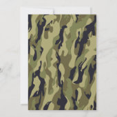 "De jacht is voorbij" Rustic Antler Camo Wedding Kaart (Achterkant)