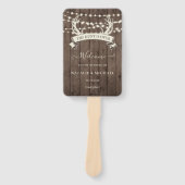 "De jacht is voorbij" Rustic Barn Evening Wedding Handwaaier (Voorkant)