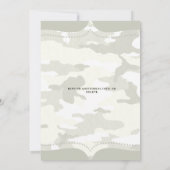 "De Jacht is Voorbij" Rustic Camo Koppel Bruisfees Kaart (Achterkant)