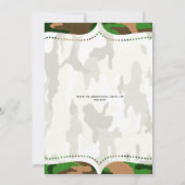 "De jacht is voorbij" Rustic Camo repesal Dinner Kaart (Achterkant)