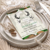 "De jacht is voorbij" Rustic Camo repesal Dinner Kaart
