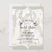 "De jacht is voorbij" Rustic Camo Vrijgezellenfees Kaart (Voorkant)