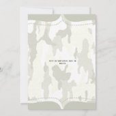 "De jacht is voorbij" Rustic Camo Vrijgezellenfees Kaart (Achterkant)