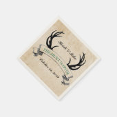 "De jacht is voorbij" rustieke aangepaste huwelijk Servet (Hoek)