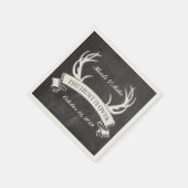 "De jacht is voorbij" rustieke aangepaste huwelijk Servetten (Hoek)