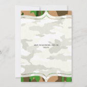De jacht is voorbij rustieke camouflage bruiloft kaart (Achterkant)