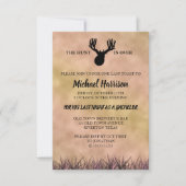 De jacht is voorbij vrijgezellenfeest kaart (Voorkant)