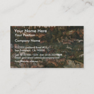 De jacht op de baarmoeder en de boer door Cranach Visitekaartje