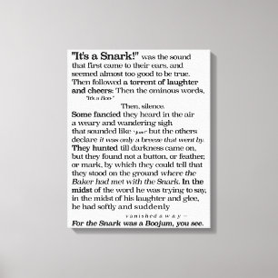 De jacht op de Snark door Lewis Carroll Canvas Afdruk