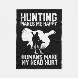 De jacht op kalkoenen maakt me gelukkig, mensen ma fleece deken