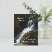 De jacht op watervallen Western North Carolina Fot Briefkaart (Staand voorkant)