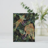 De jacht op wilde kattenluipaarden in het oerwoud briefkaart (Staand voorkant)