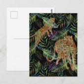 De jacht op wilde kattenluipaarden in het oerwoud briefkaart (Voorkant / Achterkant)