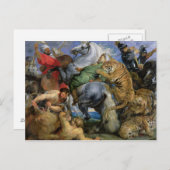 De jacht van de Tijger, c.1616 Briefkaart (Voorkant / Achterkant)