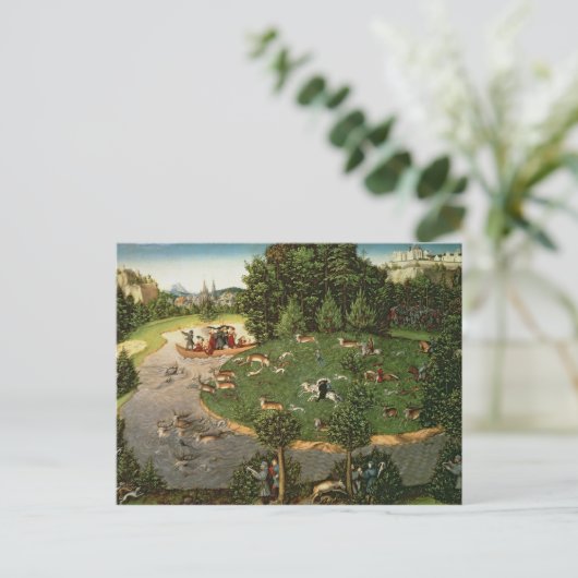 De Jacht van het mannetje van Kiezer Friedrich III Briefkaart (Staand voorkant)