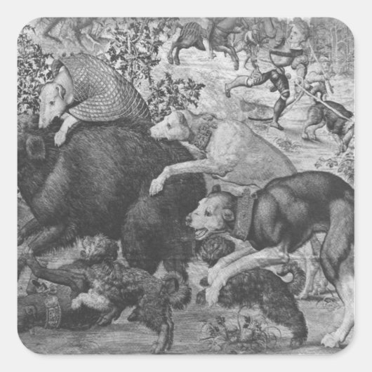 De jacht van Maximilian, Capricorn Vierkante Sticker (Voorkant)