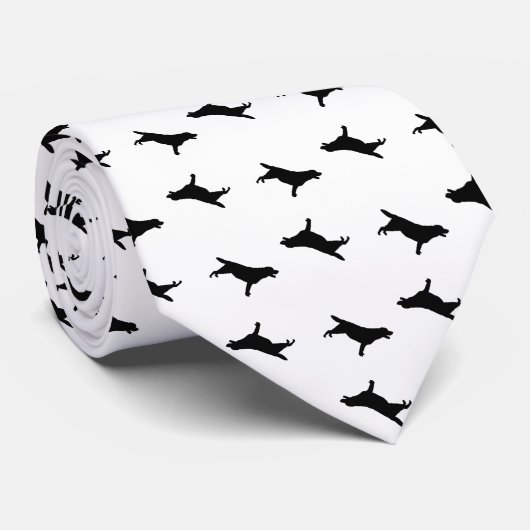 De jachthond Silhouette van Labrador Retriever Stropdas (Opgerold)