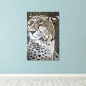 De JACHTLUIPAARD Org van de Druk 24x36 van het Canvas Afdruk (Insitu (Houten vloer))