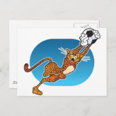 De Jachtluipaard van het Voetbal van de cartoon Briefkaart (Voorkant / Achterkant)
