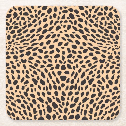 De jachtluipaarddecor van de huid kartonnen onderzetters (Voorkant)