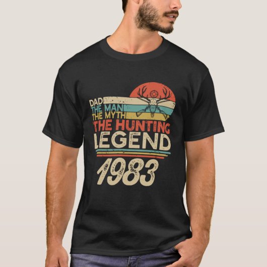 De Jachtmythe Legend Man Pap Geboren in 1983 Vinta T-shirt (Voorkant)