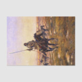 "De jachtpartij" van Charles Russell Tissuepapier (Voorkant)