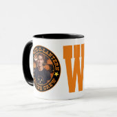 De Jack-O-Lantern Carving Crew Foto Monogram Mok (Voorkant links)