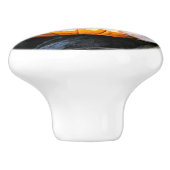 De Jack-o-Lantern-hoofd van de Hoofdloze Ruiter st Keramische Knop (Zijkant)