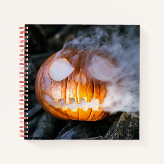 De Jack-o-Lantern-hoofd van de Hoofdloze Ruiter st Notitieboek (Voorkant)