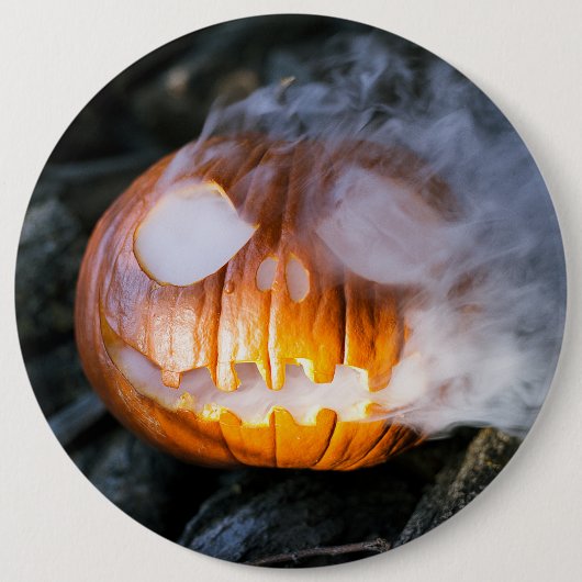 De Jack-o-Lantern-hoofd van de Koploze Ruiter staa Ronde Button 6,0 Cm (Voorkant)