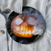 De Jack-o-Lantern-hoofd van de Koploze Ruiter staa Ronde Button 6,0 Cm (In situ)