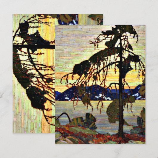 De Jack Pine, beroemd schilderij, Briefkaart (Voorkant / Achterkant)