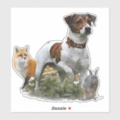 De Jack Russell Terrier, Art Sticker (Vel)