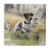 De Jack Russell Terrier, Art Tegeltje (Voorkant)