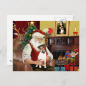 De Jack Russell Terrier van de Kerstman Feestdagenkaart (Voorkant / Achterkant)
