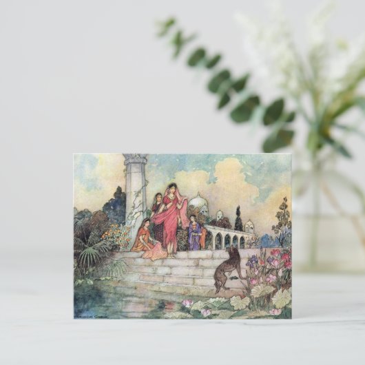 De Jackal en de Betel verlaten Warwick Goble Briefkaart (Staand voorkant)