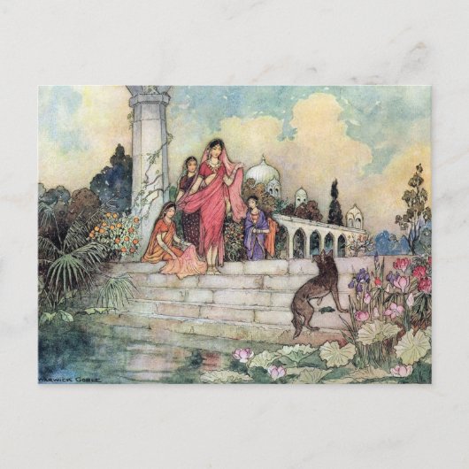 De Jackal en de Betel verlaten Warwick Goble Briefkaart (Voorkant)