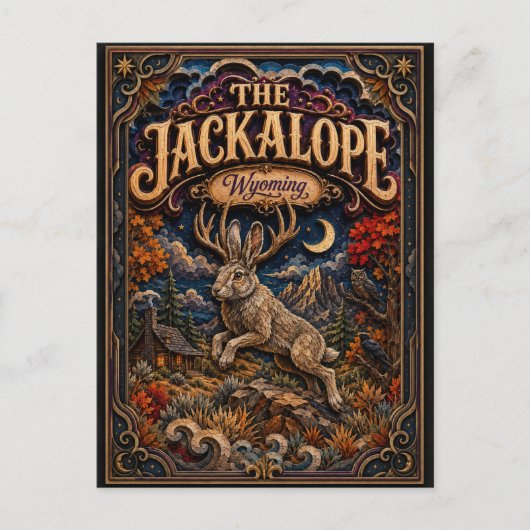 De Jackalope Wyoming Popcut Legends Briefkaart (Voorkant)