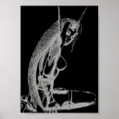De Jaded Ones Elf Canvas Print (B&W) (Voorkant)