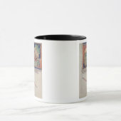 De jagen van de hel slikken de rode draak mok (Midden)