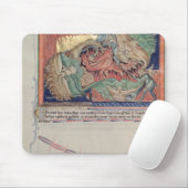 De jagen van de hel slikken de rode draak muismat (Met muis)