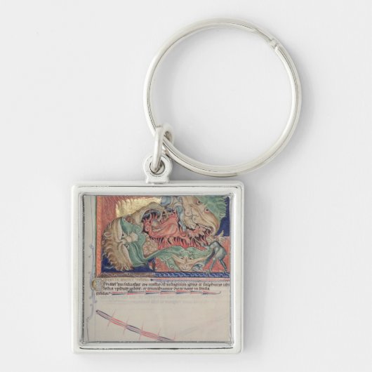 De jagen van de hel slikken de rode draak sleutelhanger (Voorkant)