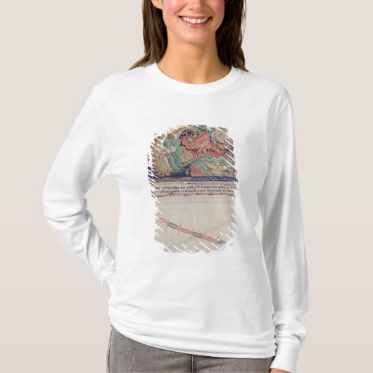 De jagen van de hel slikken de rode draak t-shirt (Voorkant)