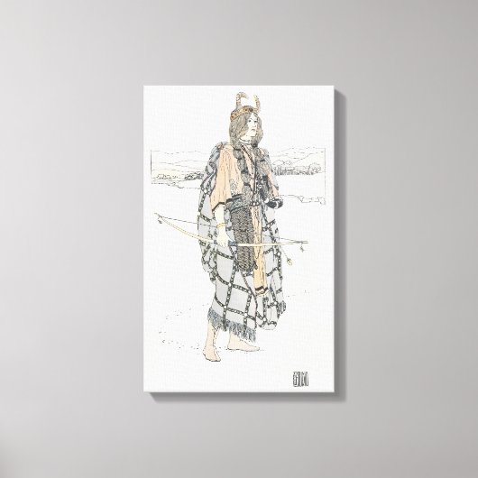 De jager (door Ann Macbeth) Canvas Afdruk (Voorkant)