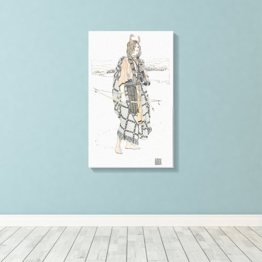 De jager (door Ann Macbeth) Canvas Afdruk (Insitu (Houten vloer))