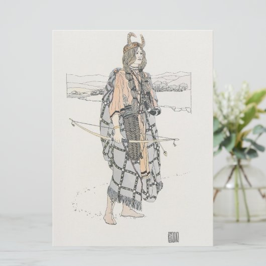 De jager (door Ann Macbeth) Kaart (Staand voorkant)