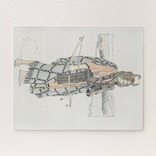 De jager (door Ann Macbeth) Legpuzzel (Horizontaal)