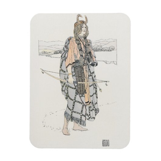 De jager (door Ann Macbeth) Magneet (Verticaal)