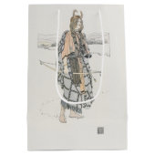 De jager (door Ann Macbeth) Medium Cadeauzakje (Achterkant)