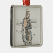 De jager (door Ann Macbeth) Metalen Ornament (Rechts)